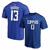 Los Angeles Clippers 13 Paul George Blue Nike T-Shirt,baseball caps,new era cap wholesale,wholesale hats